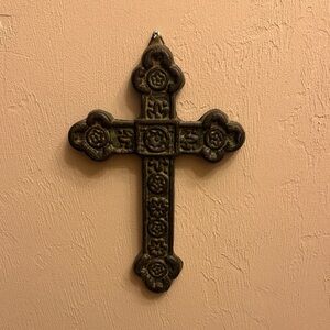 Antique Bronze Wall Cross Decor